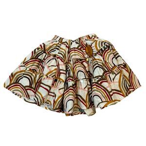 Pink Chicken Kid's Rainbow Print Full Skirt - size 4Y